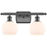 Athens Bathroom Vanity Light - Oil Rubbed Bronze / Matte White