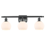 Athens Bathroom Vanity Light - Matte Black / Matte White