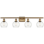 Athens Bathroom Vanity Light - Brushed Brass / Clear