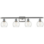 Athens Bathroom Vanity Light - Brushed Satin Nickel / Clear