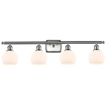 Athens Bathroom Vanity Light - Brushed Satin Nickel / Matte White