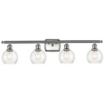 Athens Bathroom Vanity Light - Brushed Satin Nickel / Clear Seedy