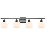 Athens Bathroom Vanity Light - Oil Rubbed Bronze / Matte White