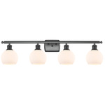 Athens Bathroom Vanity Light - Matte Black / Matte White