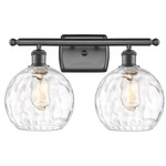 Athens Bathroom Vanity Light - Oil Rubbed Bronze / Clear Water
