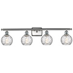 Athens Bathroom Vanity Light - Brushed Satin Nickel / Clear Water