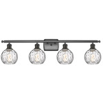 Athens Bathroom Vanity Light - Oil Rubbed Bronze / Clear Water