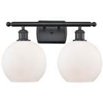 Athens Bathroom Vanity Light - Matte Black / Matte White