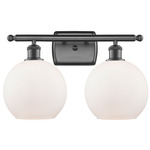 Athens Bathroom Vanity Light - Oil Rubbed Bronze / Matte White