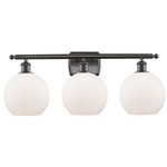 Athens Bathroom Vanity Light - Oil Rubbed Bronze / Matte White