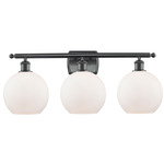 Athens Bathroom Vanity Light - Matte Black / Matte White