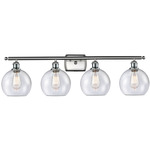 Athens Bathroom Vanity Light - Brushed Satin Nickel / Clear Seedy