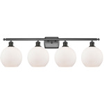 Athens Bathroom Vanity Light - Oil Rubbed Bronze / Matte White