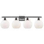 Athens Bathroom Vanity Light - Matte Black / Matte White