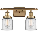 Ballston Urban Bell Bathroom Vanity Light - Brushed Brass / Clear