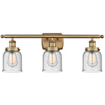Ballston Urban Bell Bathroom Vanity Light - Brushed Brass / Clear Seedy
