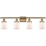 Ballston Urban Bell Bathroom Vanity Light - Brushed Brass / Matte White