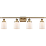 Ballston Urban Bell Bathroom Vanity Light - Brushed Brass / Matte White