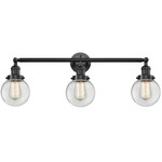 Beacon Bathroom Vanity Light - Oil Rubbed Bronze / Clear