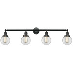 Beacon Bathroom Vanity Light - Matte Black / Clear