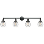 Beacon Bathroom Vanity Light - Matte Black / Clear Seedy