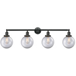 Beacon Bathroom Vanity Light - Matte Black / Clear