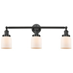 Small Bell Bathroom Vanity Light - Matte Black / Matte White