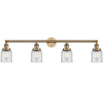 Small Bell Bathroom Vanity Light - Brushed Brass / Clear