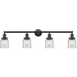 Small Bell Bathroom Vanity Light - Oil Rubbed Bronze / Clear