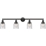 Small Bell Bathroom Vanity Light - Oil Rubbed Bronze / Clear Seedy