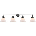 Large Cone Bathroom Vanity Light - Oil Rubbed Bronze / Matte White