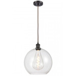 Ballston Athens Cord Hung Pendant - Oil Rubbed Bronze / Clear