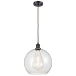Ballston Athens Cord Hung Pendant - Oil Rubbed Bronze / Clear Seedy