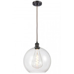 Ballston Athens Cord Hung Pendant - Oil Rubbed Bronze / Clear