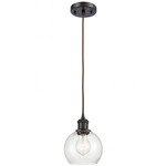 Ballston Athens Cord Hung Pendant - Oil Rubbed Bronze / Clear Seedy