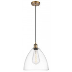 Bristol Glass Pendant - Brushed Brass / Clear Bristol Glass Pendant - Brushed Brass / Clear