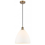 Bristol Glass Pendant - Brushed Brass / Matte White Bristol Glass Pendant - Brushed Brass / Matte White