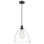 Bristol Glass Pendant - Matte Black / Clear Bristol Glass Pendant - Matte Black / Clear