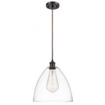 Bristol Glass Pendant - Oil Rubbed Bronze / Clear Bristol Glass Pendant - Oil Rubbed Bronze / Clear