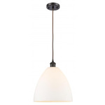 Bristol Glass Pendant - Oil Rubbed Bronze / Matte White Bristol Glass Pendant - Oil Rubbed Bronze / Matte White