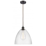 Bristol Glass Pendant - Oil Rubbed Bronze / Clear Seedy Bristol Glass Pendant - Oil Rubbed Bronze / Clear Seedy