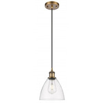 Bristol Glass Pendant - Brushed Brass / Clear Bristol Glass Pendant - Brushed Brass / Clear