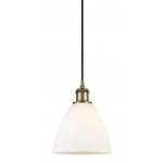 Bristol Glass Pendant - Brushed Brass / Matte White Bristol Glass Pendant - Brushed Brass / Matte White