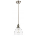 Bristol Glass Pendant - Brushed Satin Nickel / Clear Bristol Glass Pendant - Brushed Satin Nickel / Clear