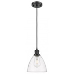 Bristol Glass Pendant - Matte Black / Clear Bristol Glass Pendant - Matte Black / Clear