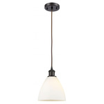 Bristol Glass Pendant - Oil Rubbed Bronze / Matte White Bristol Glass Pendant - Oil Rubbed Bronze / Matte White
