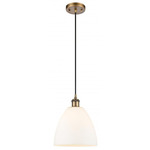 Bristol Glass Pendant - Brushed Brass / Matte White Bristol Glass Pendant - Brushed Brass / Matte White