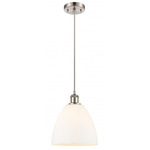 Bristol Glass Pendant - Brushed Satin Nickel / Matte White Bristol Glass Pendant - Brushed Satin Nickel / Matte White