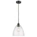 Bristol Glass Pendant - Oil Rubbed Bronze / Clear Seedy Bristol Glass Pendant - Oil Rubbed Bronze / Clear Seedy