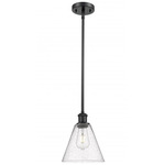 Berkshire Seedy Cone Pendant - Matte Black / Clear Seedy